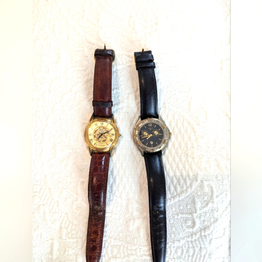 Set of two vintage Fossil watches